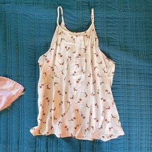 Adorable NEVER WORN Mi Ami loose fitting blouse.